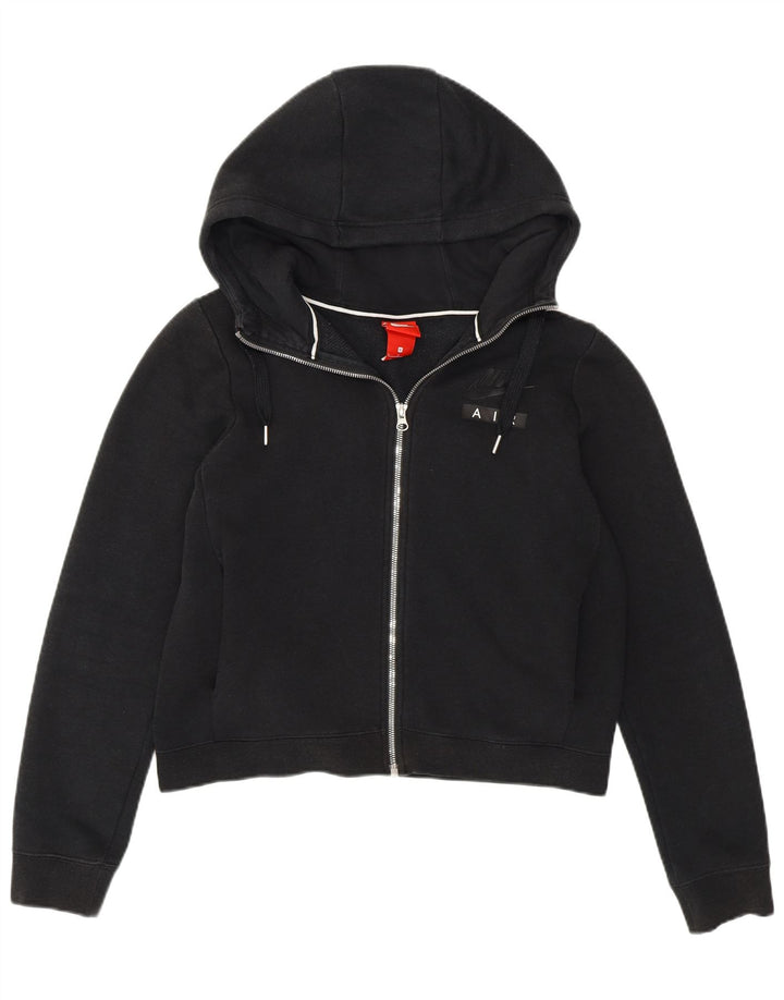 Damski sweter z kapturem i zamkiem błyskawicznym Nike, oversize, UK 10, mały, czarny, bawełniany