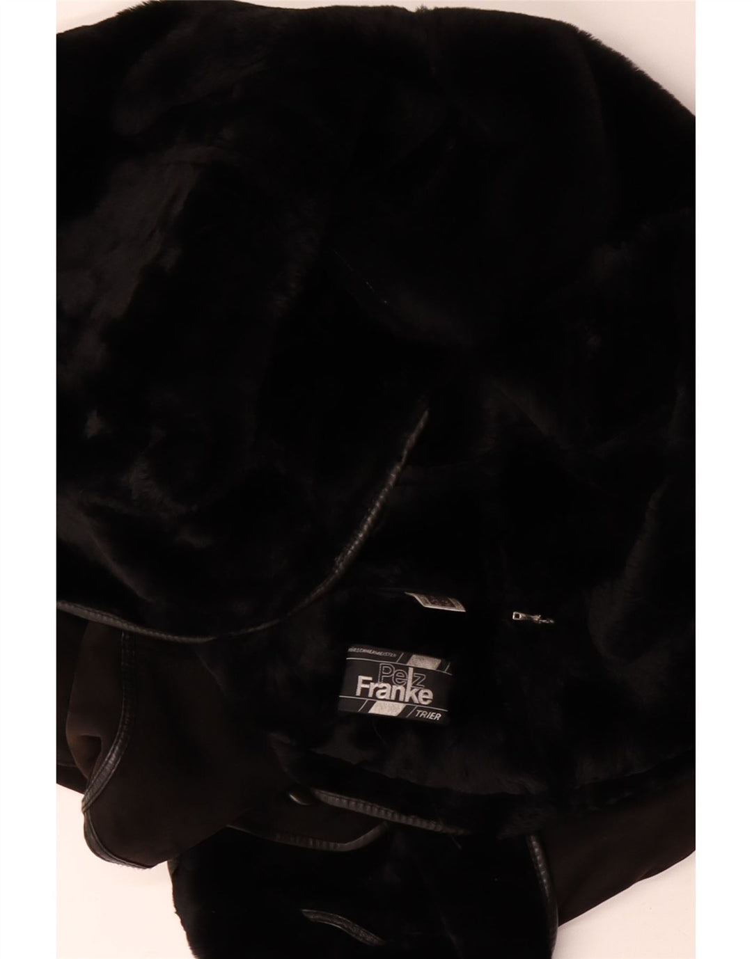 Płaszcz damski VINTAGE UK 14, duży, brązowy, skórzany