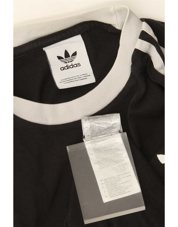 Adidas Męski T-shirt Top Średni Czarny Bawełniany