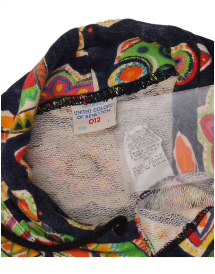 Bluza dziewczęca BENETTON 11-12 lat, duża, granatowa w kwiaty