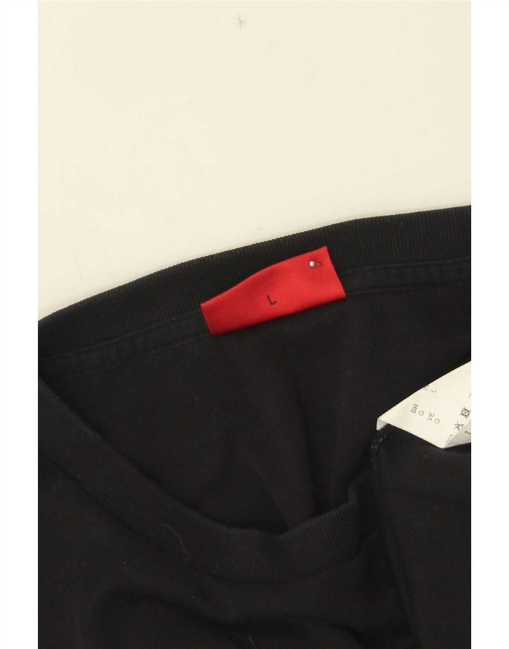 Męska bluza z grafiką Hugo Boss, duża, czarna, bawełniana
