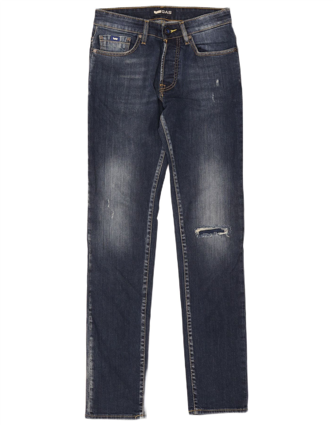 Męskie jeansy GAS Anders w trudnej sytuacji W30 L34, granatowe, bawełniane