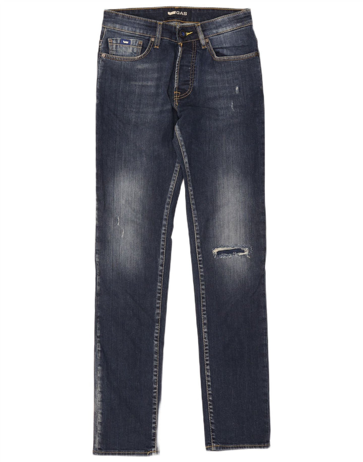 Męskie jeansy GAS Anders w trudnej sytuacji W30 L34, granatowe, bawełniane