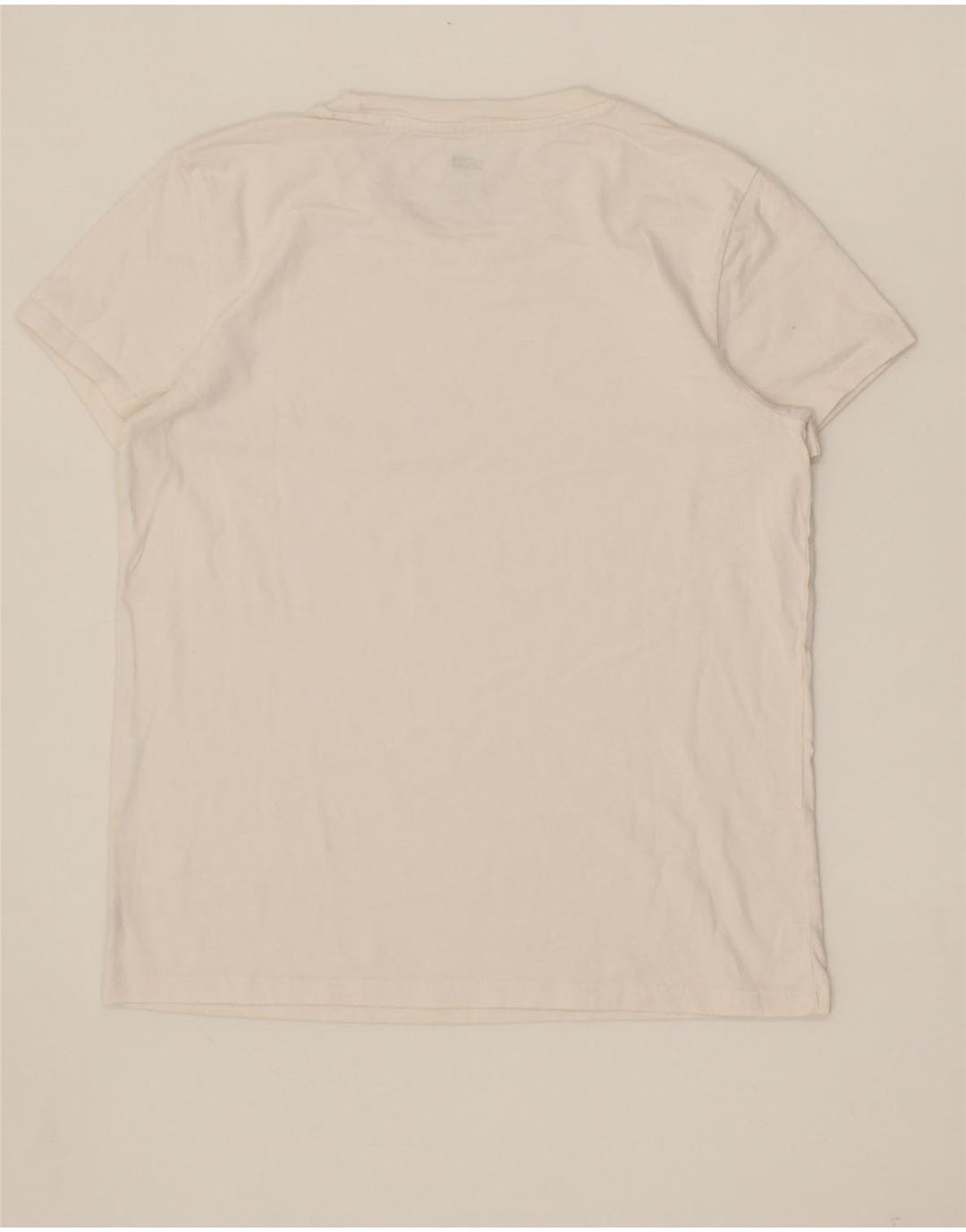 LEVI'S Womens Graphic T-Shirt Top UK 10 Small White Vintage Levi's and Second-Hand Levi's from Messina Hembry 