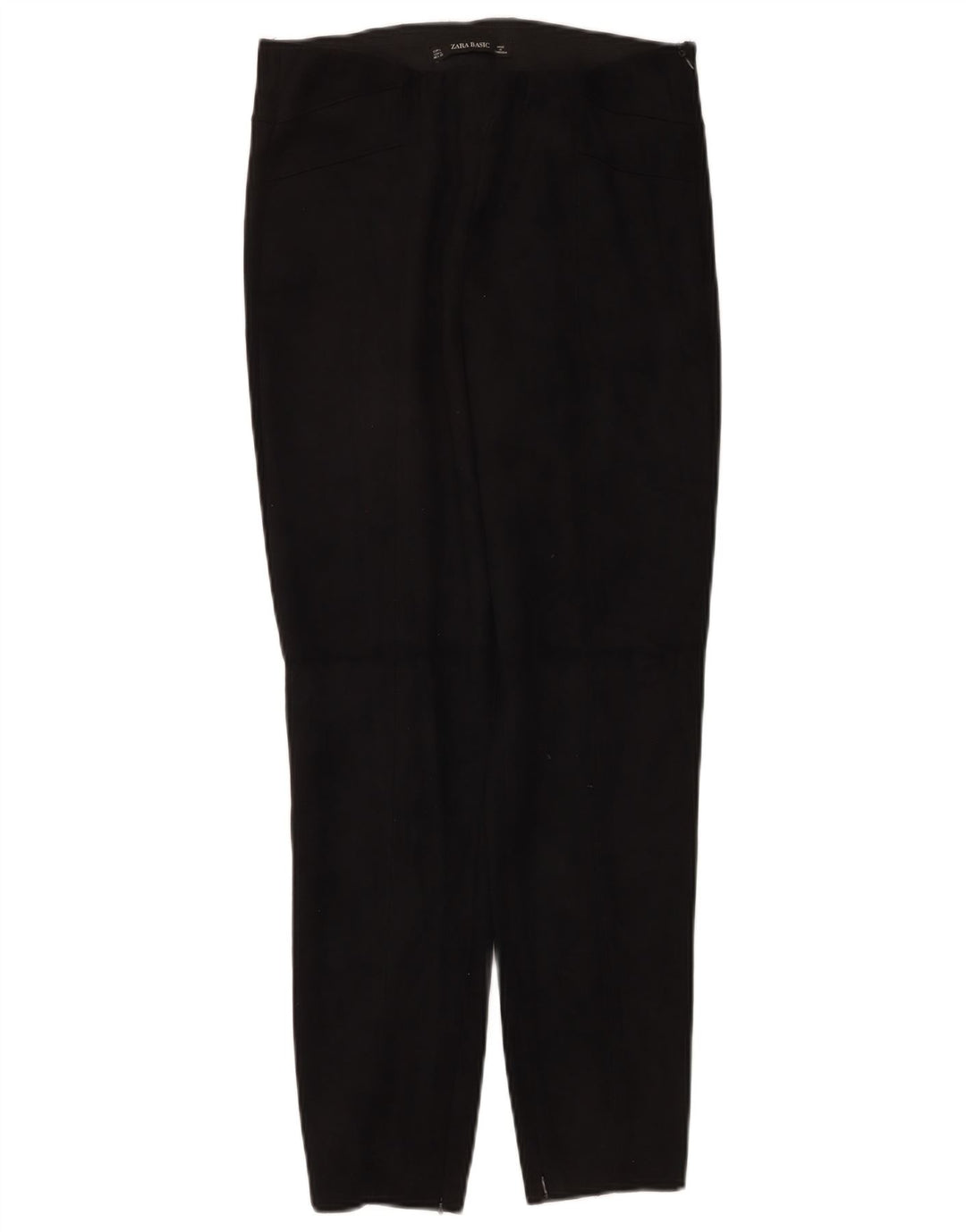 Damskie spodnie typu slim casual Zara, duże, W30 L27, czarny poliester