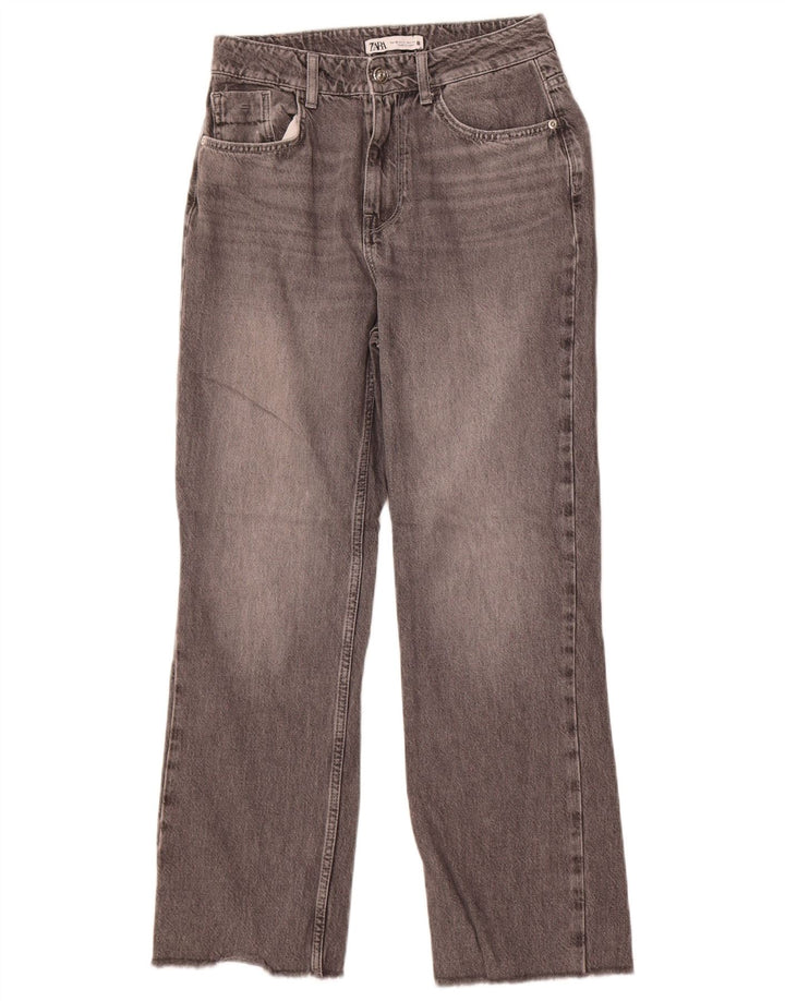 Damskie proste dżinsy Zara EU 38 Small W28 L27 Szara bawełna