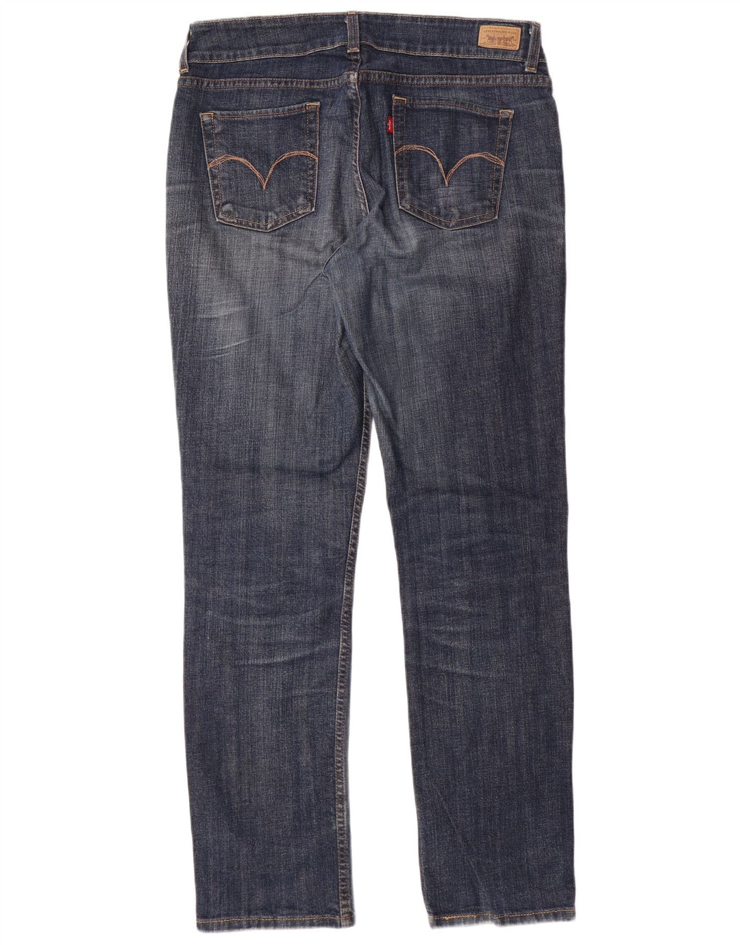 Damskie proste dżinsy LEVI'S US 12, duże, W34 L32, niebieska bawełna