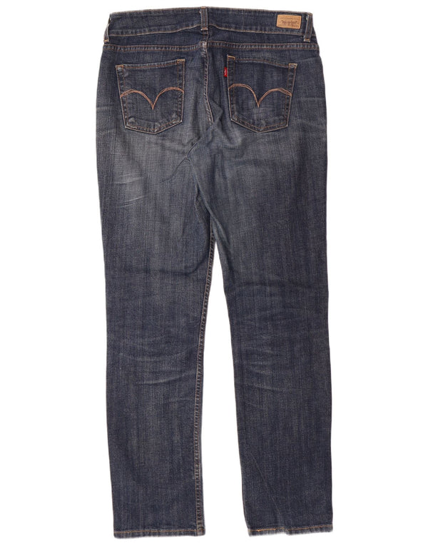 Damskie proste dżinsy LEVI'S US 12, duże, W34 L32, niebieska bawełna