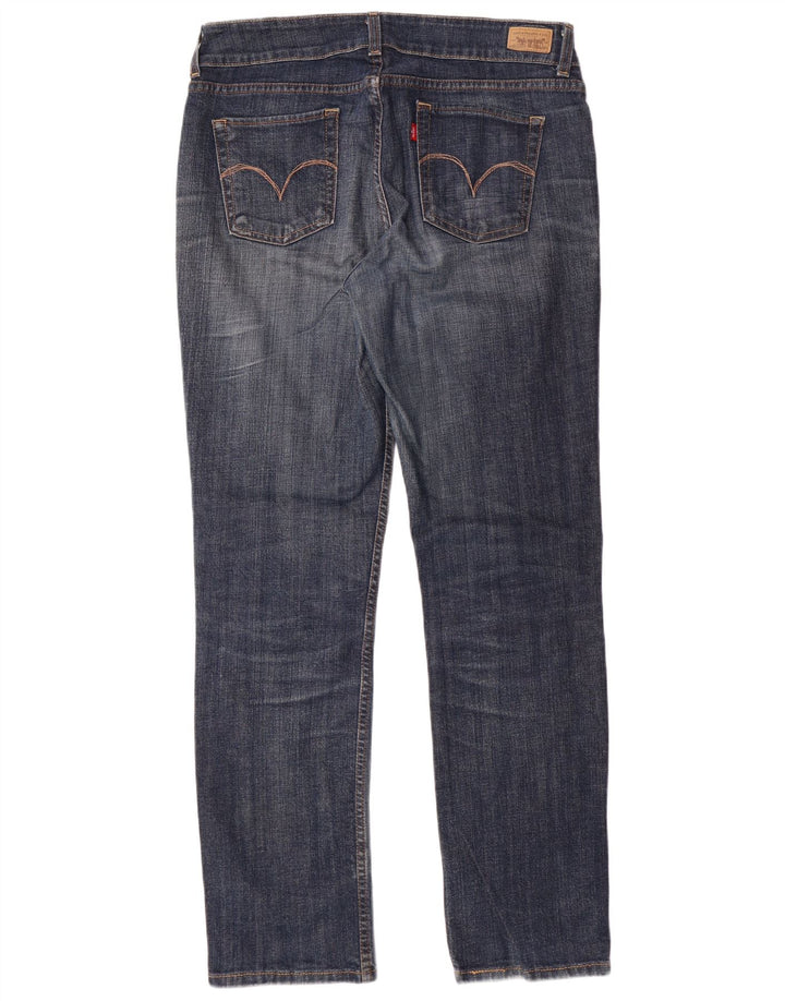 Damskie proste dżinsy LEVI'S US 12, duże, W34 L32, niebieska bawełna