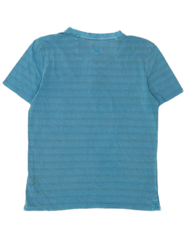 T-shirt męski Fat Face, bawełniany, w średnie niebieskie paski