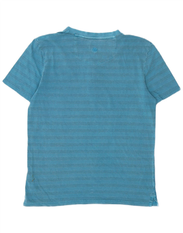 T-shirt męski Fat Face, bawełniany, w średnie niebieskie paski