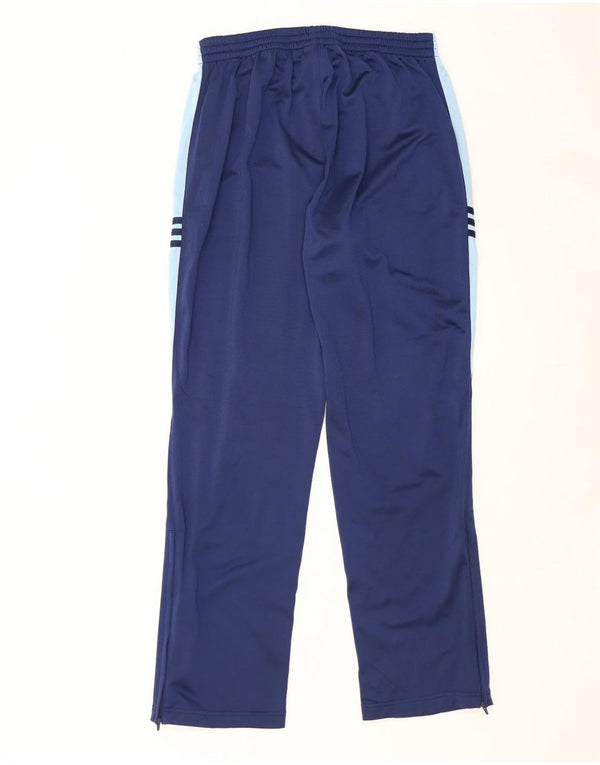 Adidas Mens Tracksuit Trousers UK 44/46 Large  Navy Blue Colourblock Cotton