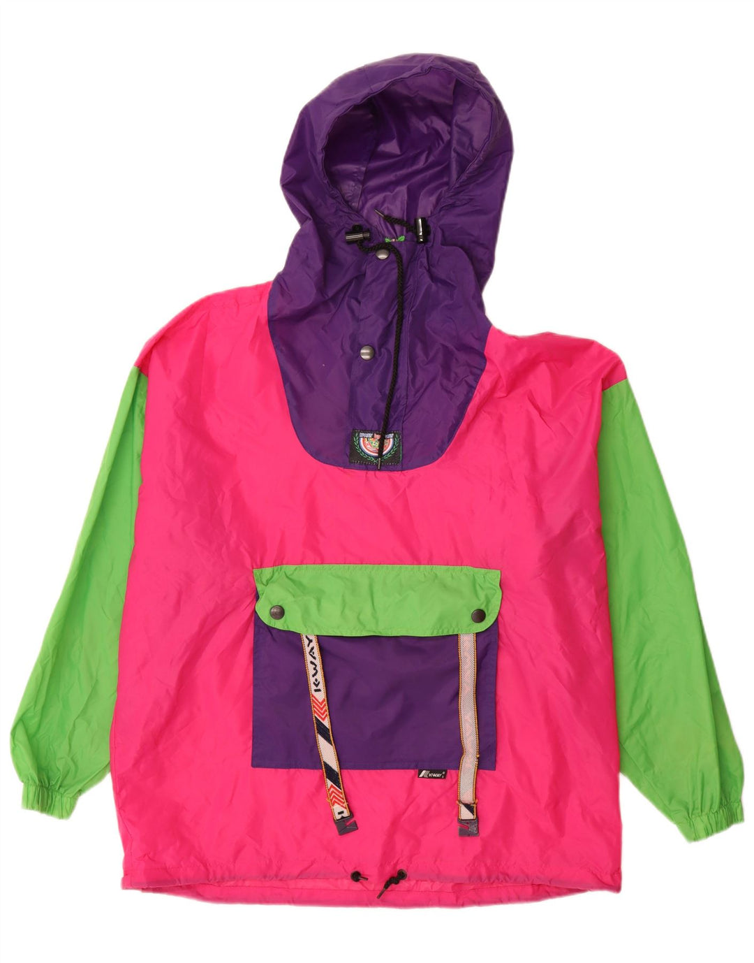 Męska kurtka przeciwdeszczowa K-Way UK 36, mała, wielokolorowa