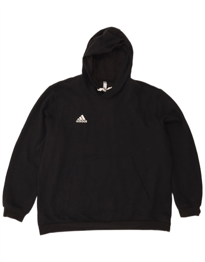 Męski sweter z kapturem ADIDAS 2XL, czarny, bawełniany