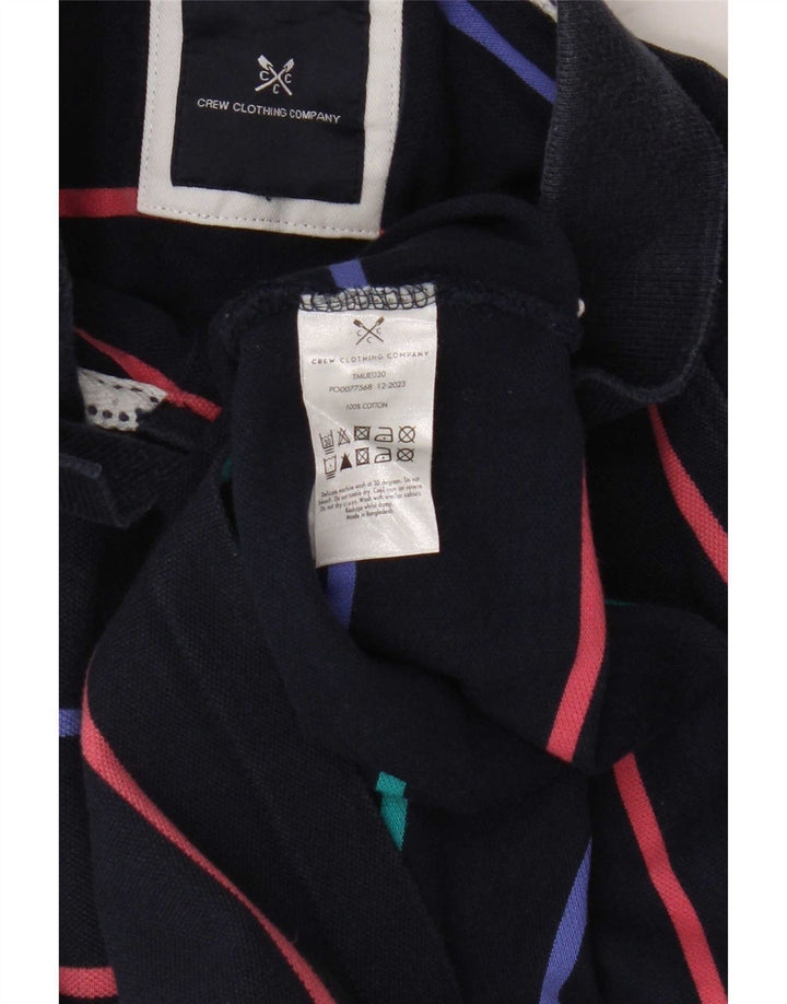 Crew Clothing Męska koszulka polo Średnio granatowa, bawełniana w paski
