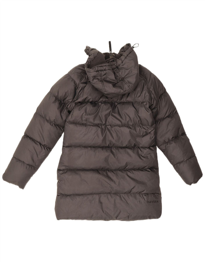 Damski płaszcz z kapturem, oversize, wyściełany Helly Hansen UK 10, mały, czarny nylon