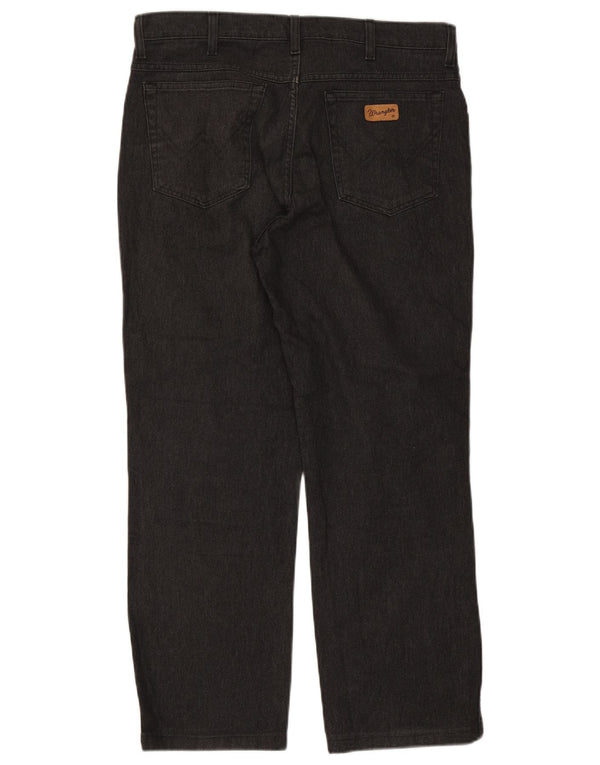 Męskie jeansy Wrangler Texas Stretch Straight W36 L28 Czarna bawełna