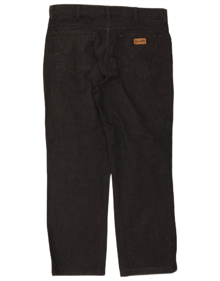 Męskie jeansy Wrangler Texas Stretch Straight W36 L28 Czarna bawełna