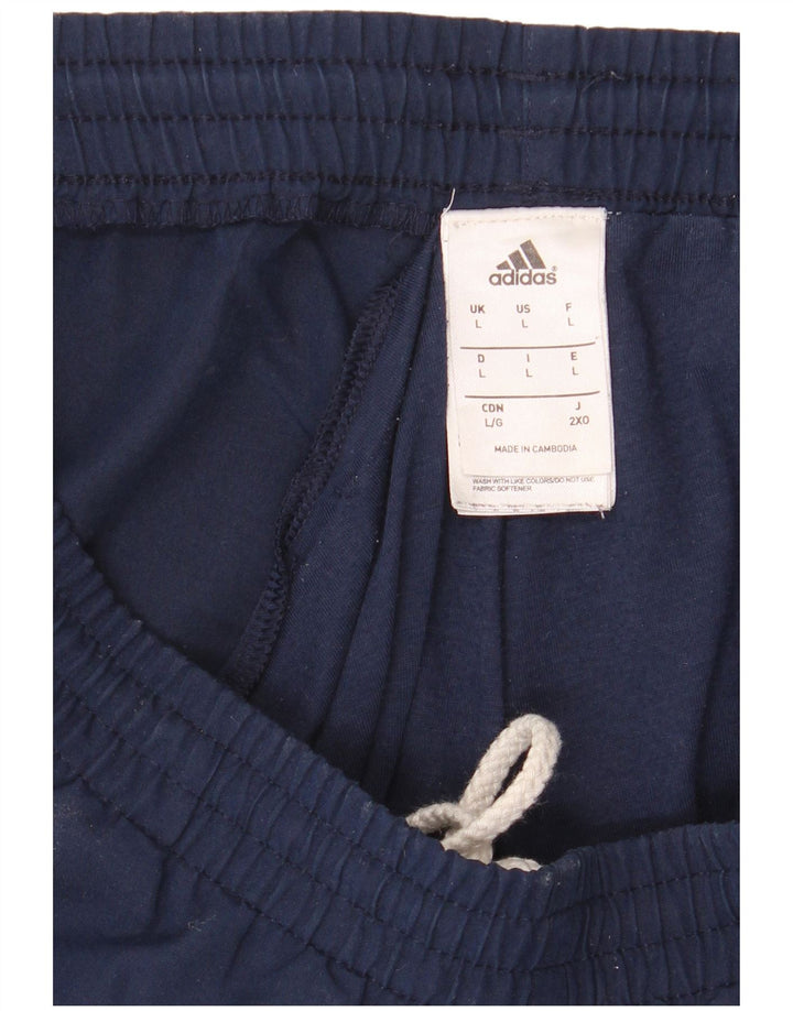 Adidas Męskie Spodnie Dresowe Joggery Duże Granatowe Poliester