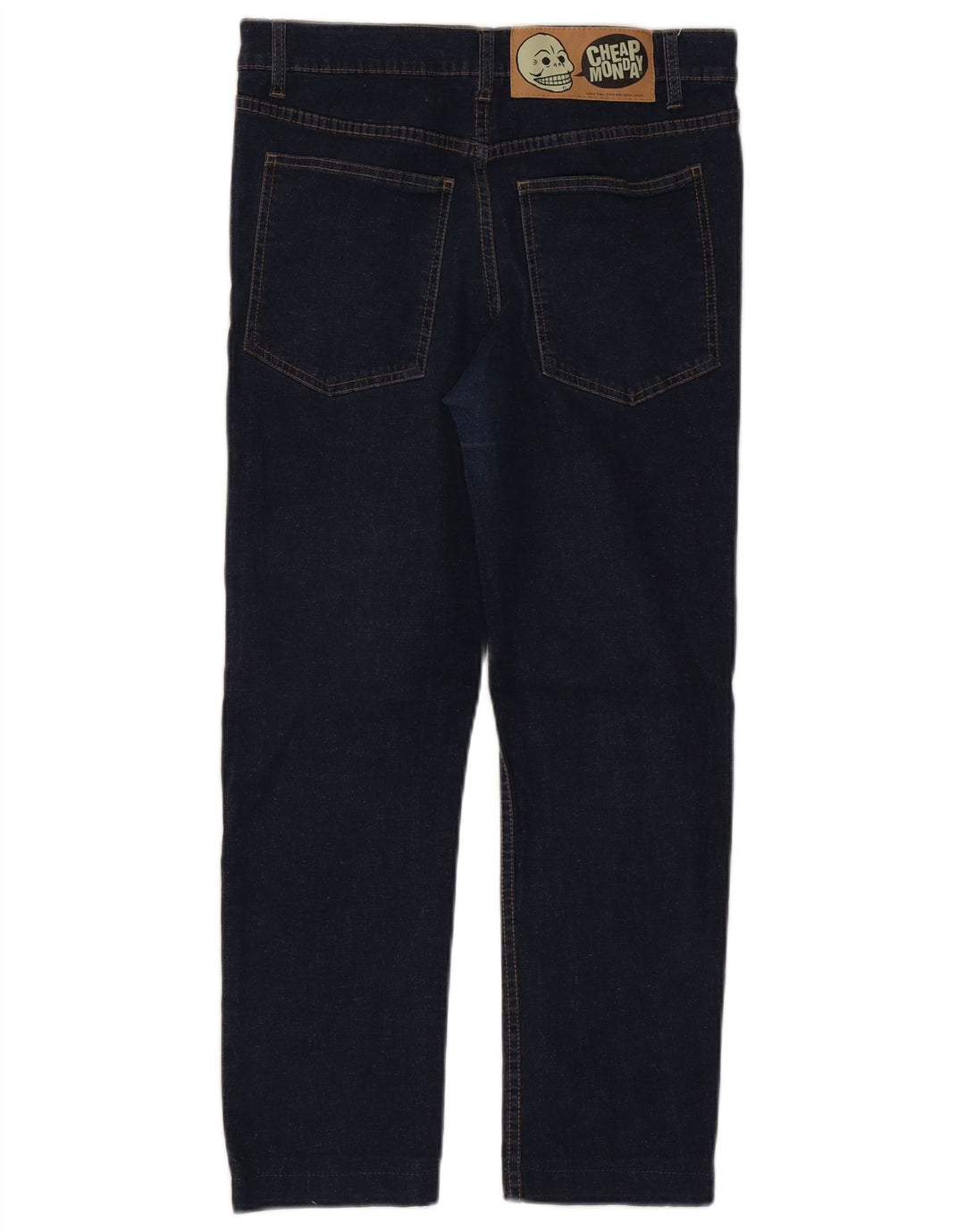 Tanie Monday Damskie proste dżinsy W34 L26 Granatowa bawełna