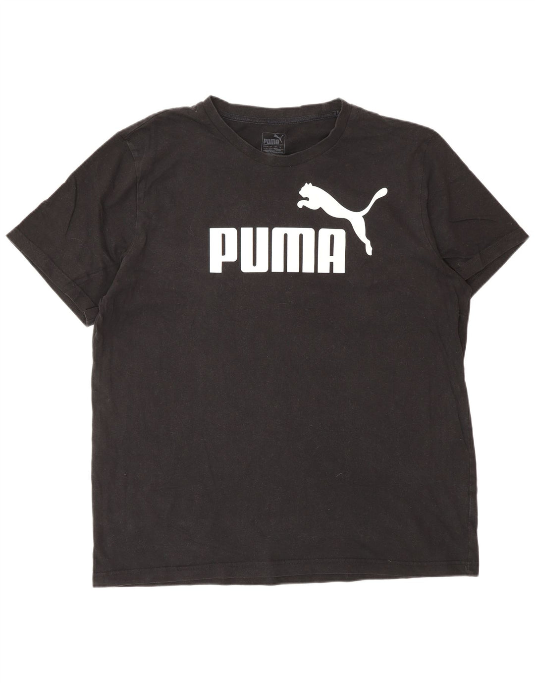 Męski T-shirt z grafiką PUMA, top XL, czarna bawełna