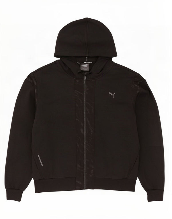 Damski sweter Puma z kapturem i zamkiem UK 18 XL, czarny, bawełniany z nadrukiem zwierzęcym