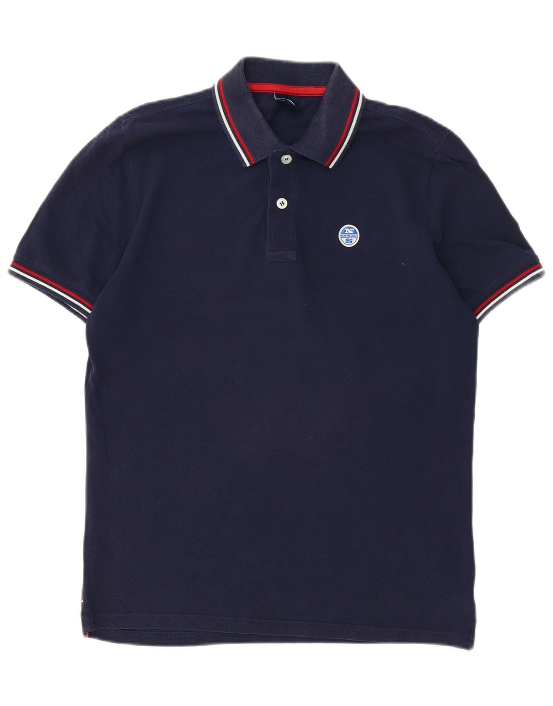 Męska koszulka polo North Sails z grafiką o regularnym kroju, mała, granatowa, bawełniana