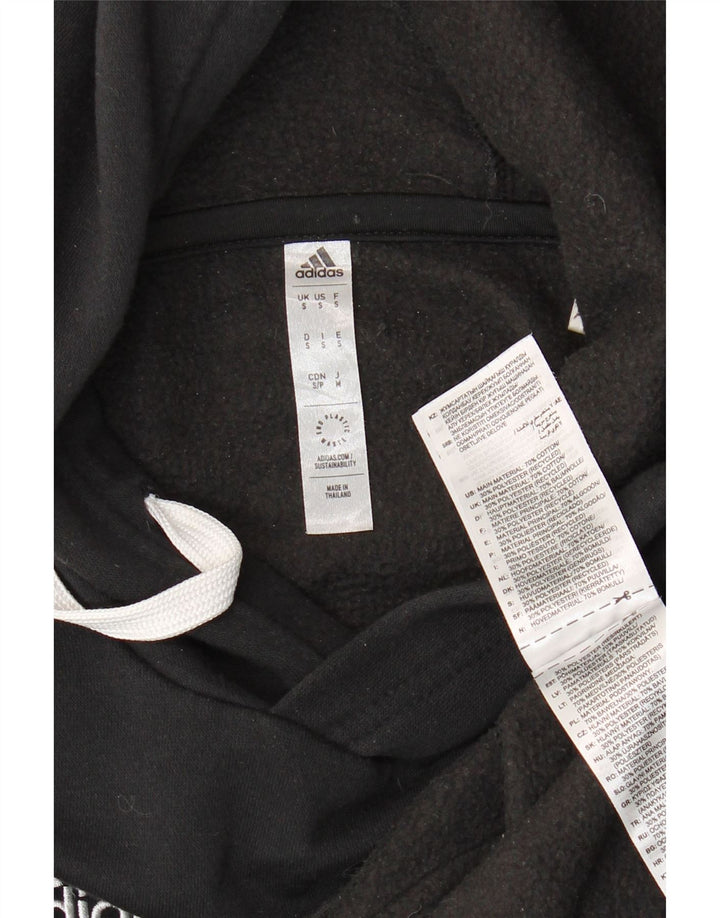 Męski sweter z kapturem ADIDAS, mały, czarny, bawełniany