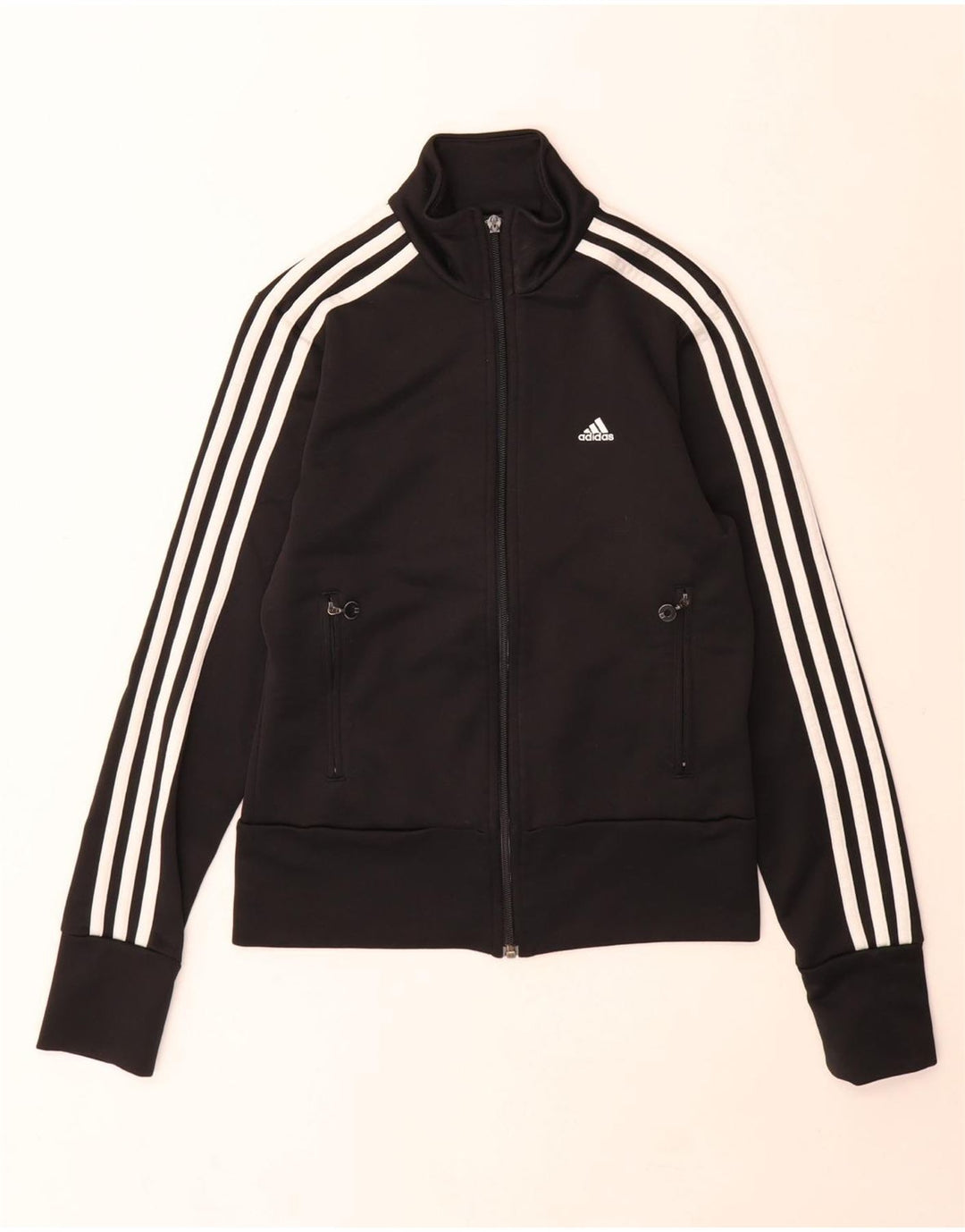 Adidas damski pełny dres UK 10 mały czarny poliester