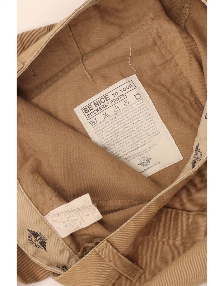 Męskie proste spodnie cargo Dockers W31 L30 Brązowa bawełna
