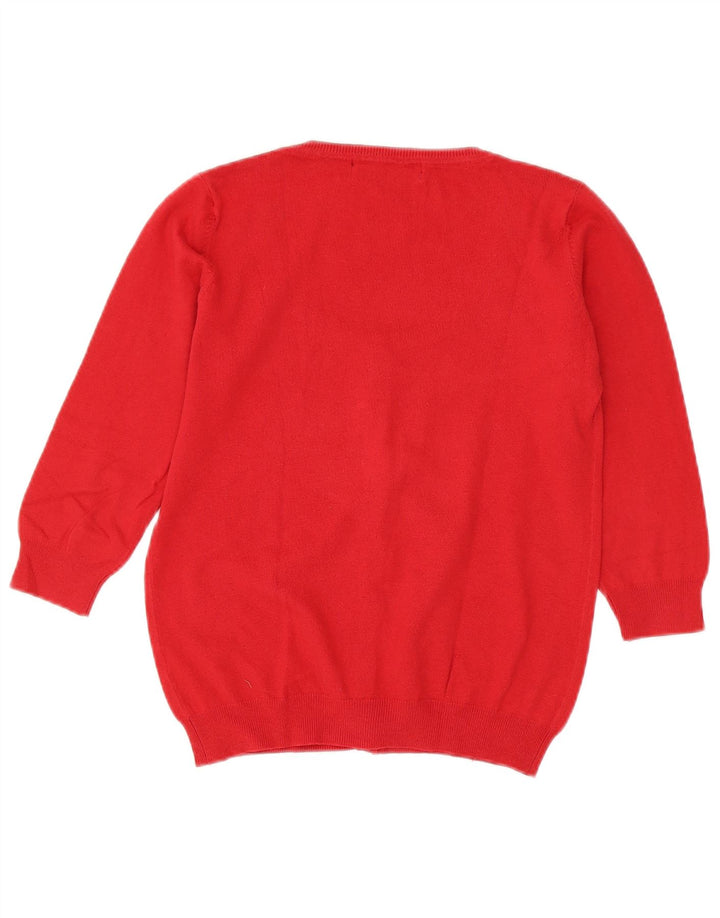 Damski sweter z rękawem 3/4 Zara UK 12, średni czerwony