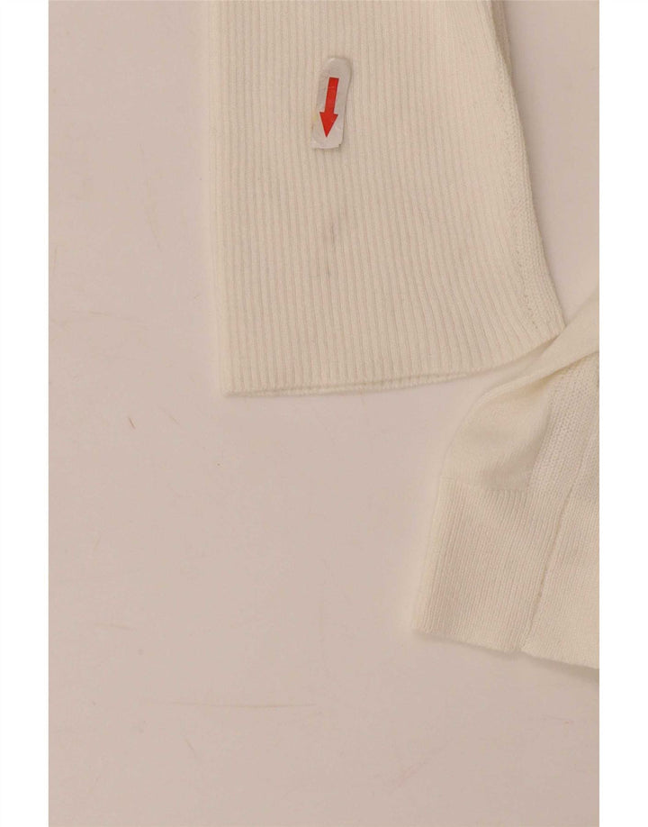 Marks & Spencer Damski sweter z dekoltem w łódkę, UK 10, mały, biały