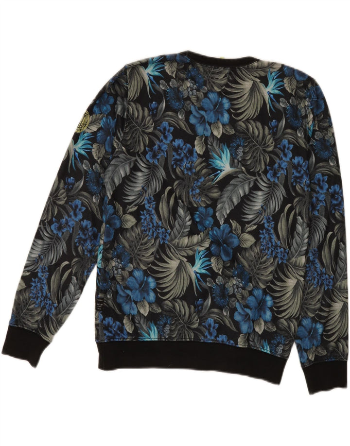 REPLAY Womens Sweatshirt Jumper UK 10 Small Multicoloured Floral Polyester Vintage Replay and Second-Hand Replay from Messina Hembry 