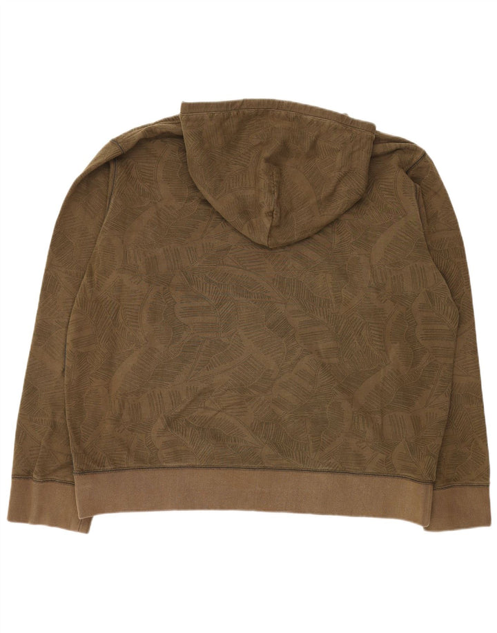 Męski sweter z kapturem Fat Face w abstrakcyjny wzór, 2XL, bawełna khaki
