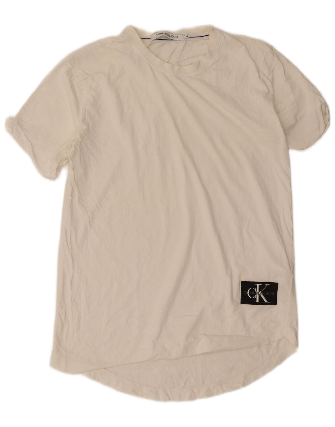 T-shirt męski Calvin Klein, średni, biały, bawełniany