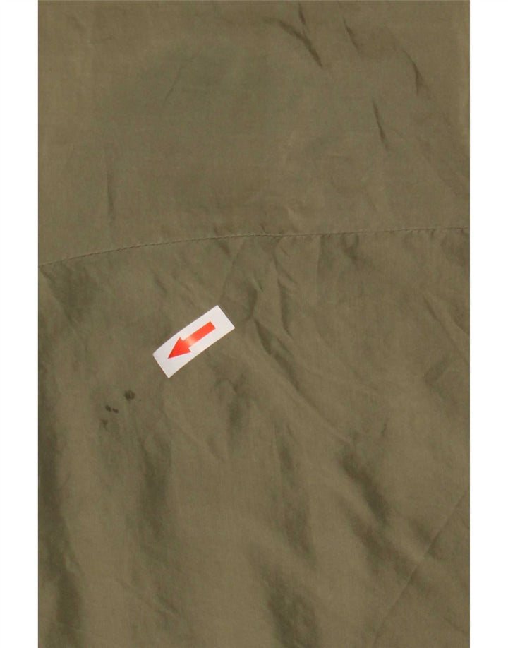 Damska bluzka bez rękawów w stylu vintage, UK 14, średni khaki, jedwab