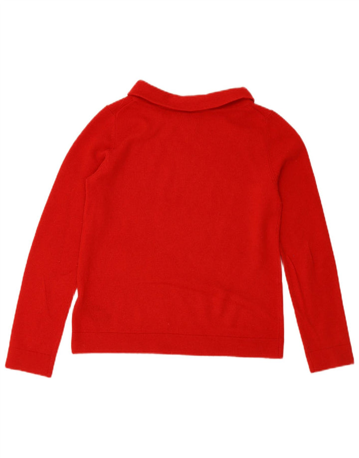 HOBBS Damski sweter z golfem UK 10 Small Red Wełna
