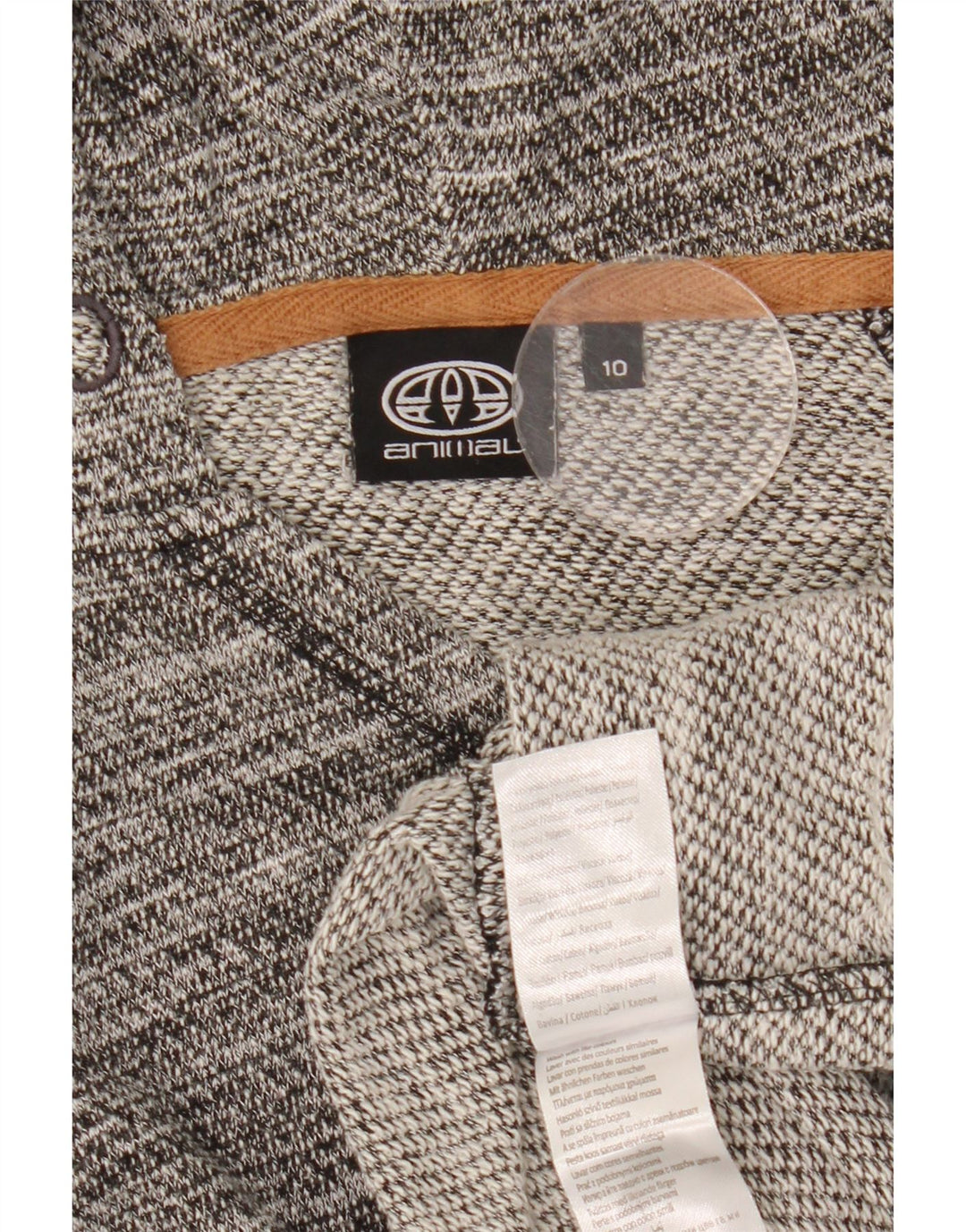 Damski sweter oversize z kapturem Animal UK 10, mały, szary, nakrapiany poliester