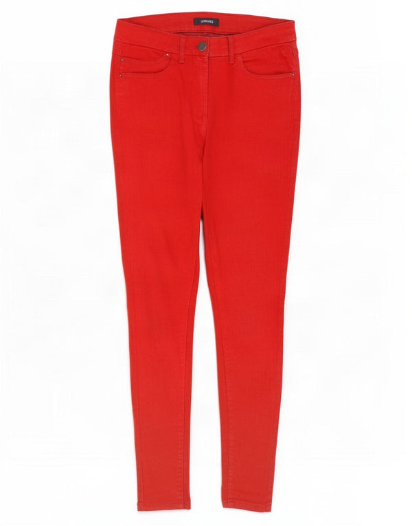 Marks & Spencer Damskie jeansy skinny UK 12 Medium W30 L29 Czerwone bawełniane