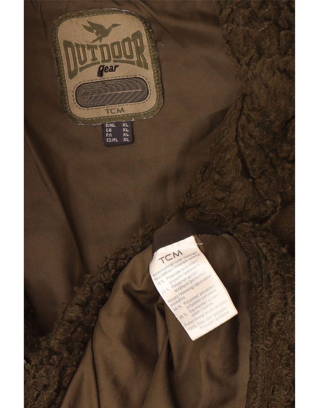 Męska kurtka polarowa TCM UK 42 XL Khaki, poliester