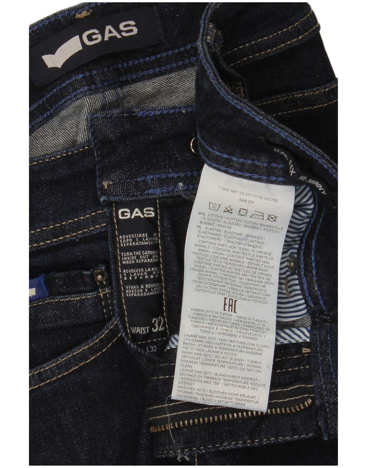 Damskie jeansy skinny Gas W32 L32 Granatowa bawełna