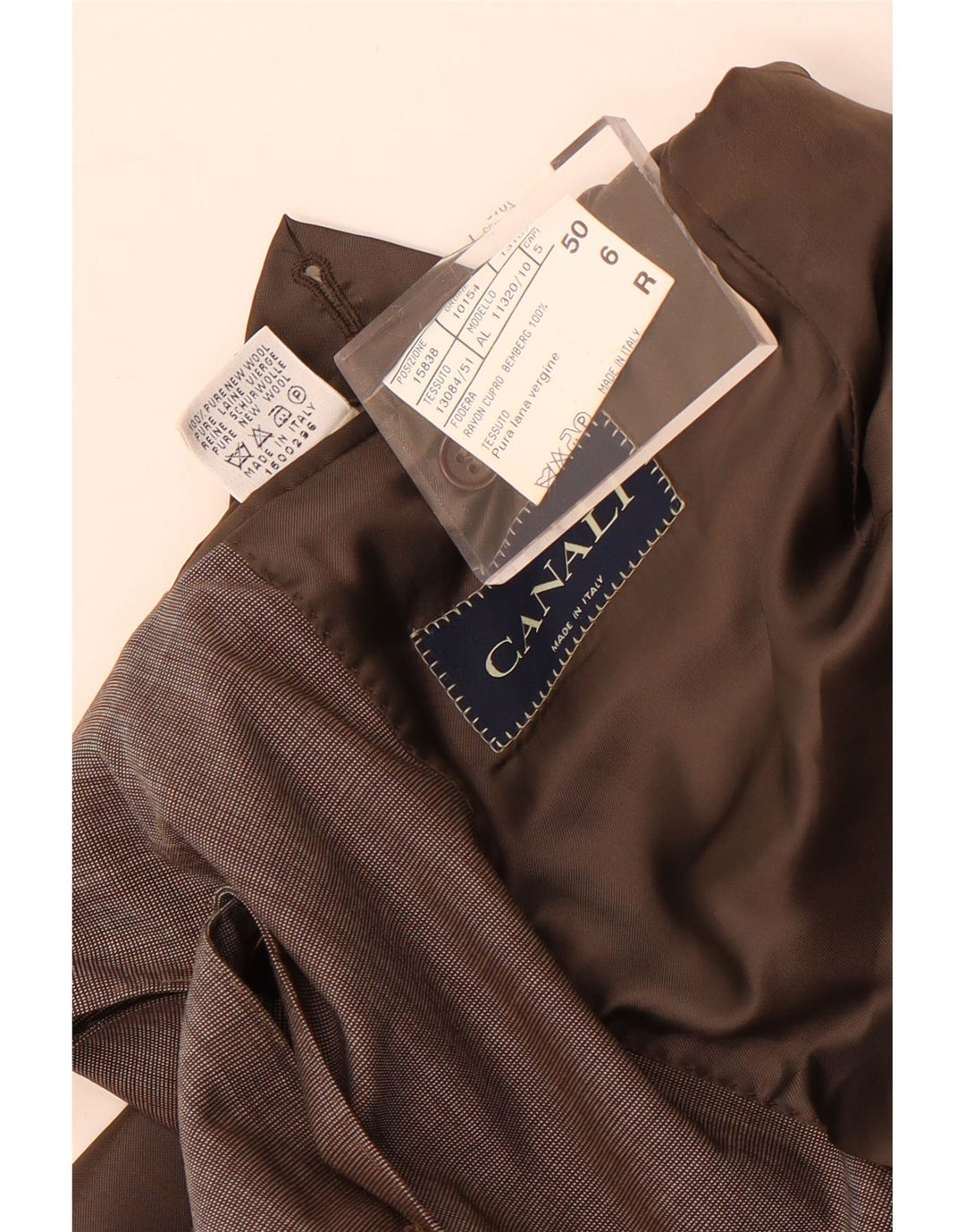 Męska marynarka zapinana na 3 guziki Canali IT 50, duża, szara wełna