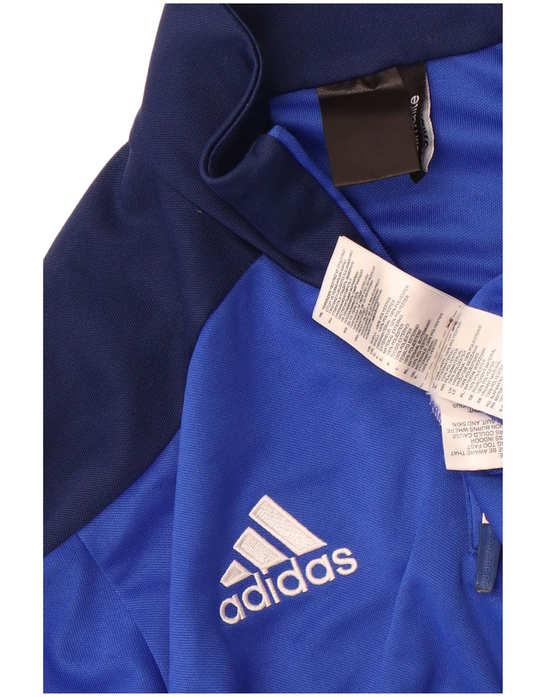 Adidas Męskie Climalite Pullover Dres Top Średni Niebieski Colorblock