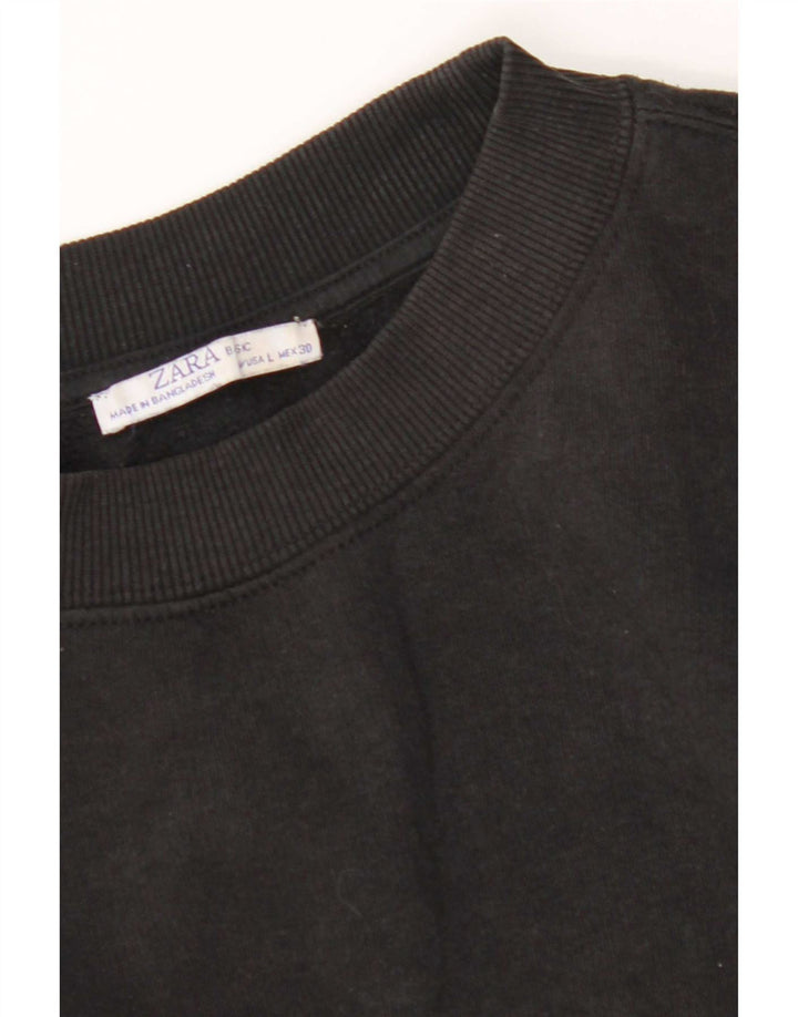 Sweter damski Zara UK 16, duży, czarny