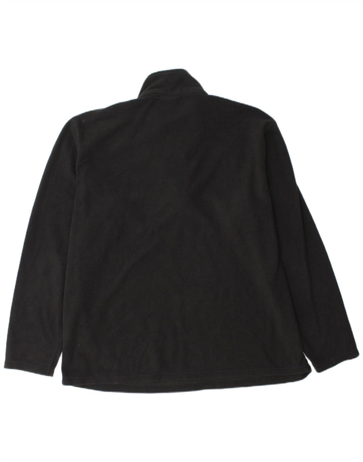 LOTTO Mens Zip Neck Fleece Jumper 2XL Black Polyester