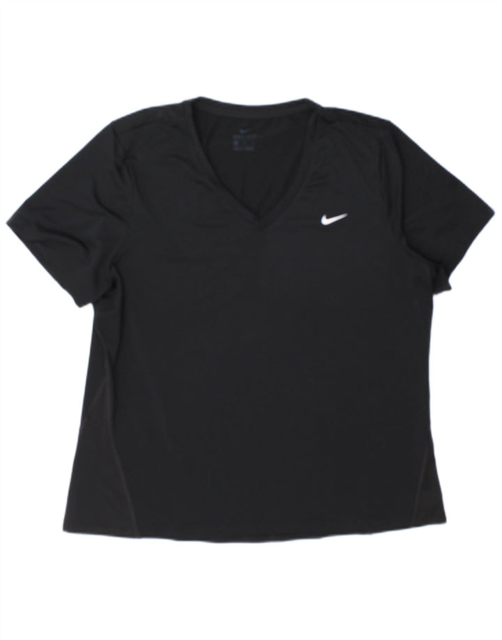 Męski T-shirt Nike Dri Fit Top XL, czarny poliester