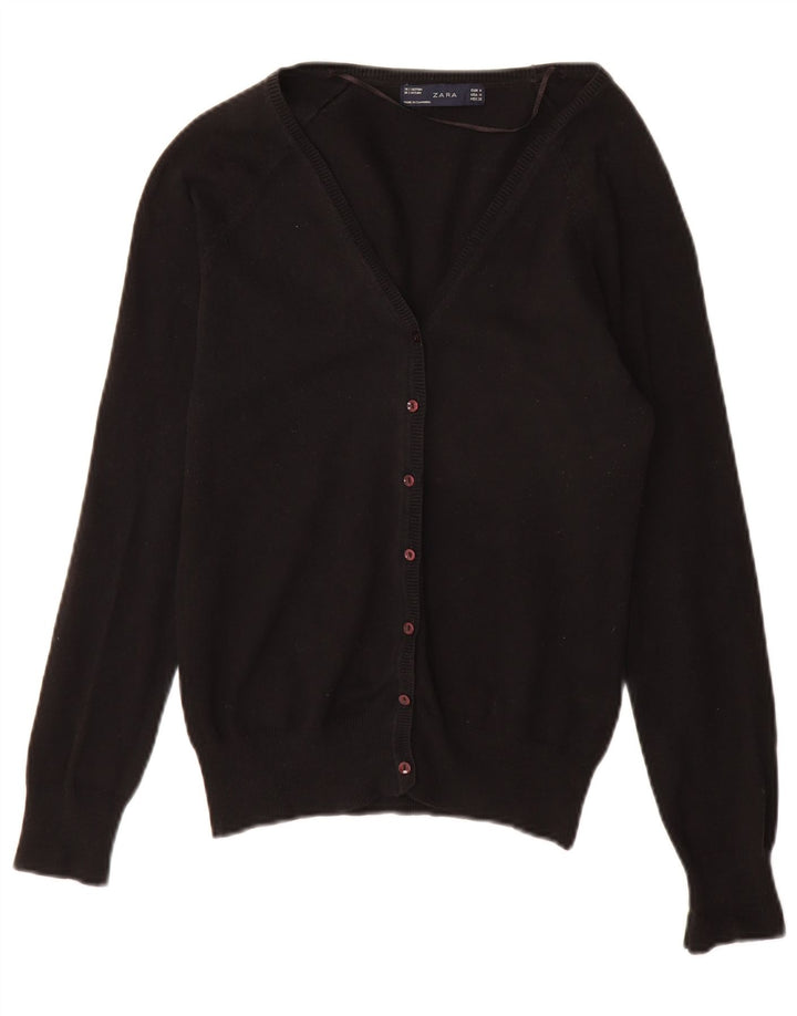 Sweter damski Zara UK 12, średni czarny, bawełniany