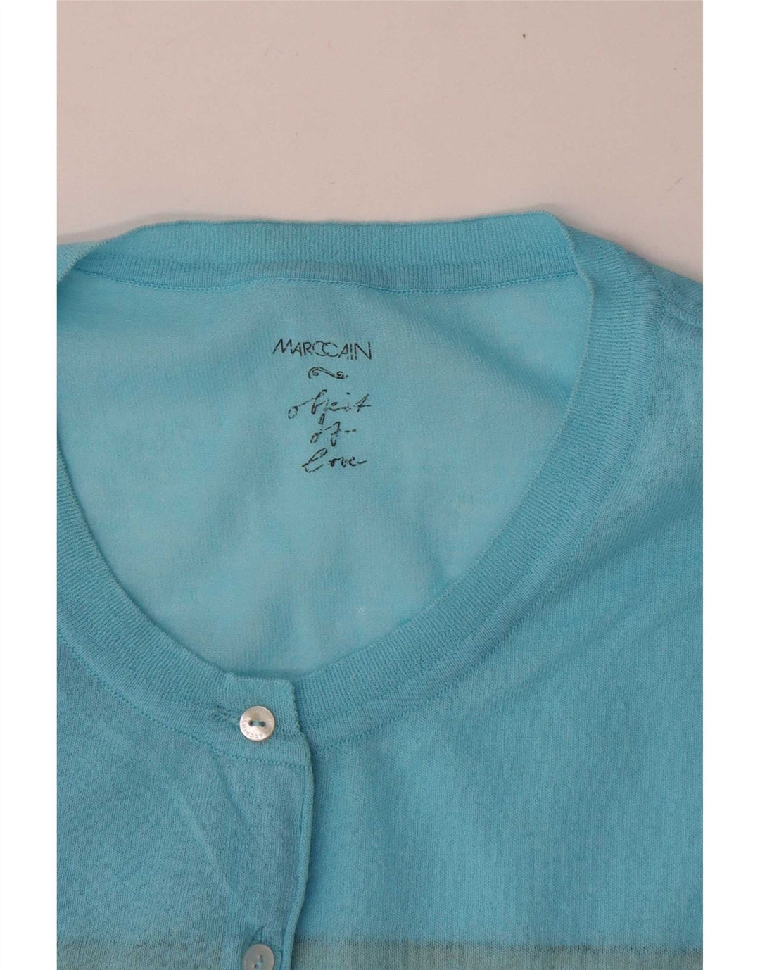 Sweter damski Marccain Crop Cardigan UK 14 w średnie niebieskie paski