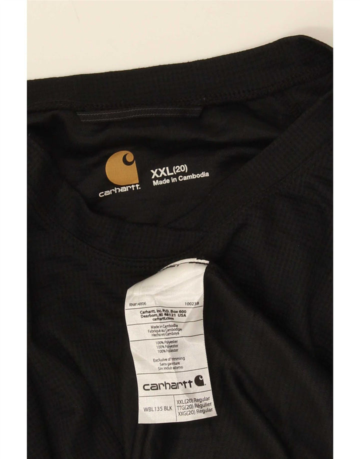 Damski top Carhartt z długim rękawem UK 20 2XL, czarny poliester