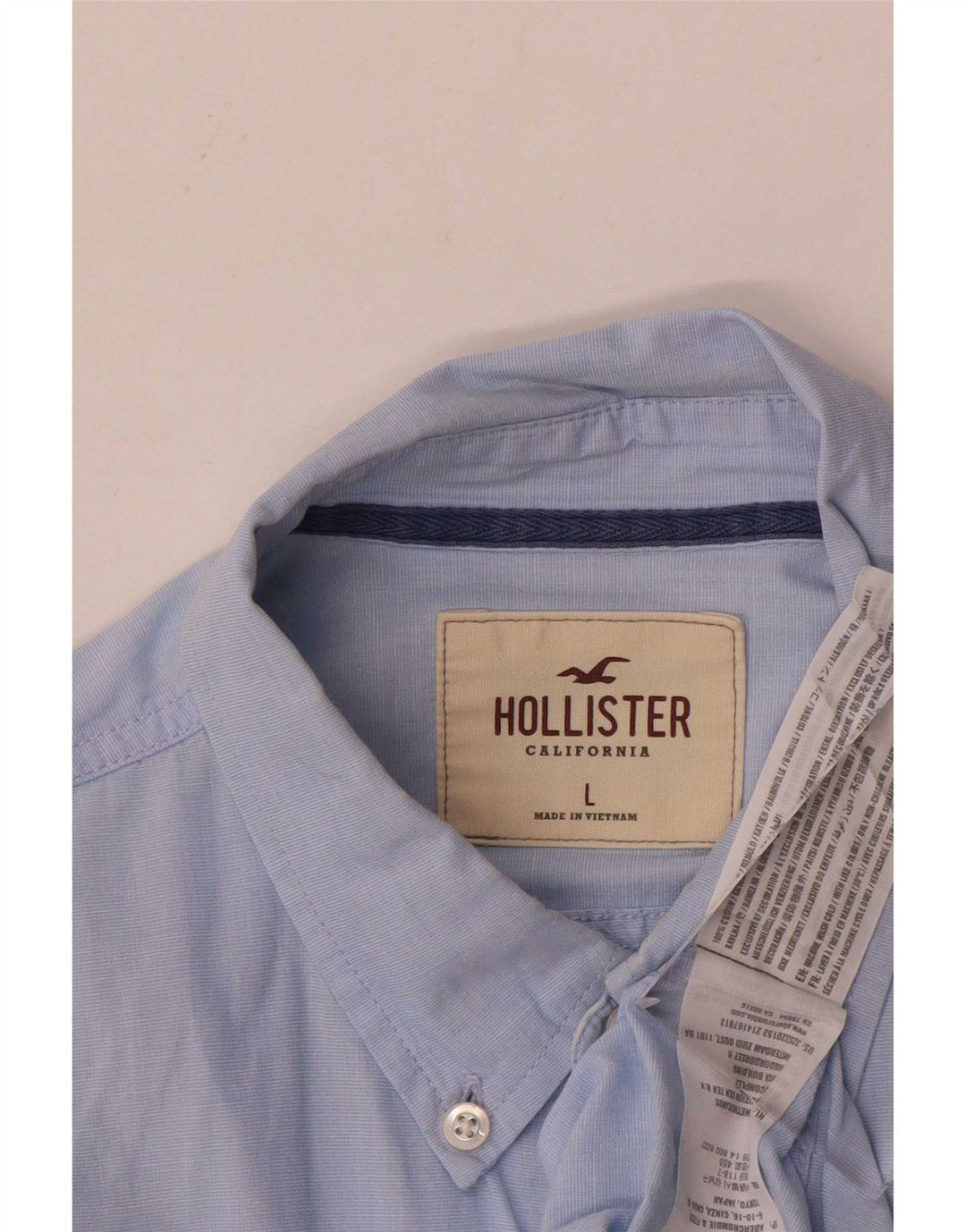 Koszula męska Hollister, duża, niebieska, bawełniana